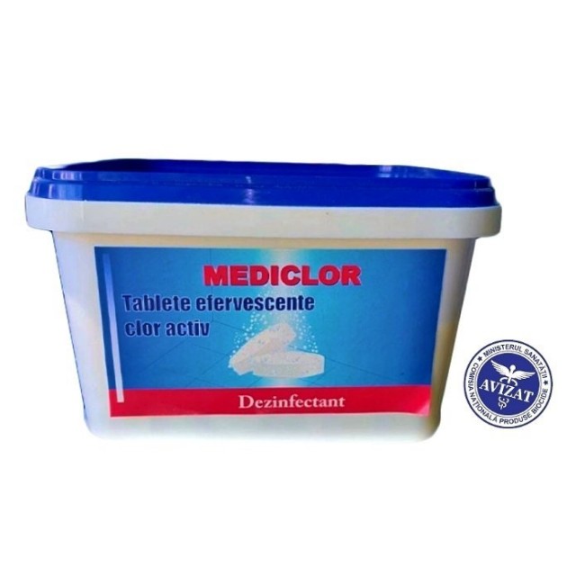 MEDICLOR - Tablete clorigene efervescente cu clor activ 300tb/cutie