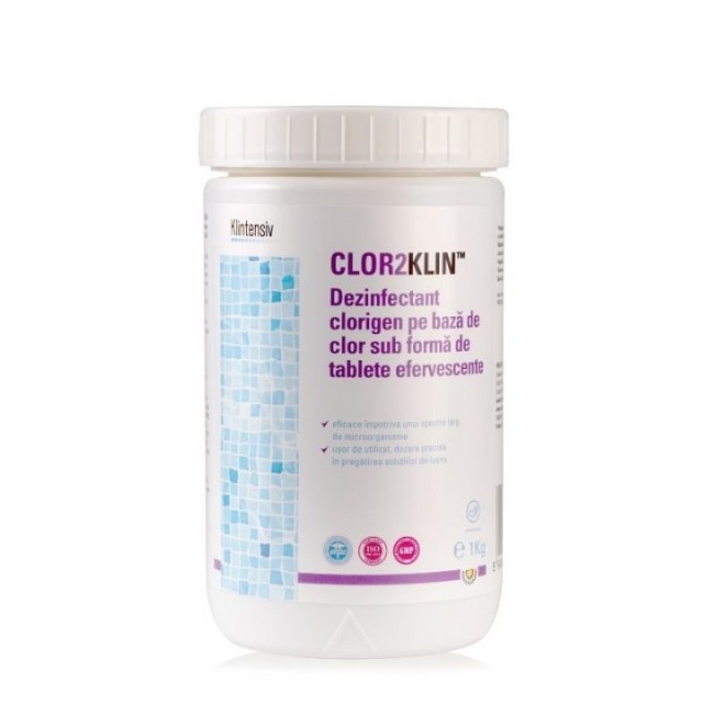 CLOR2KLIN - Tablete clorigene dezinfectia suprafetelor