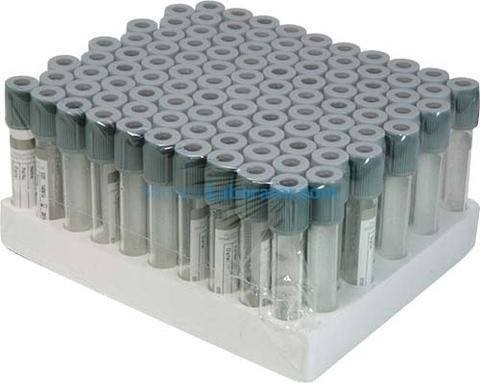 Vacutainere glicemie cu KF NA2EDTA KIMA (Vol. 2ml; 13x75 mm; capac gri) Cutie 100 buc